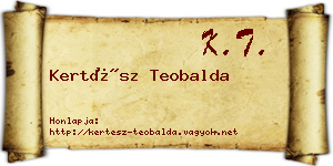 Kertész Teobalda névjegykártya